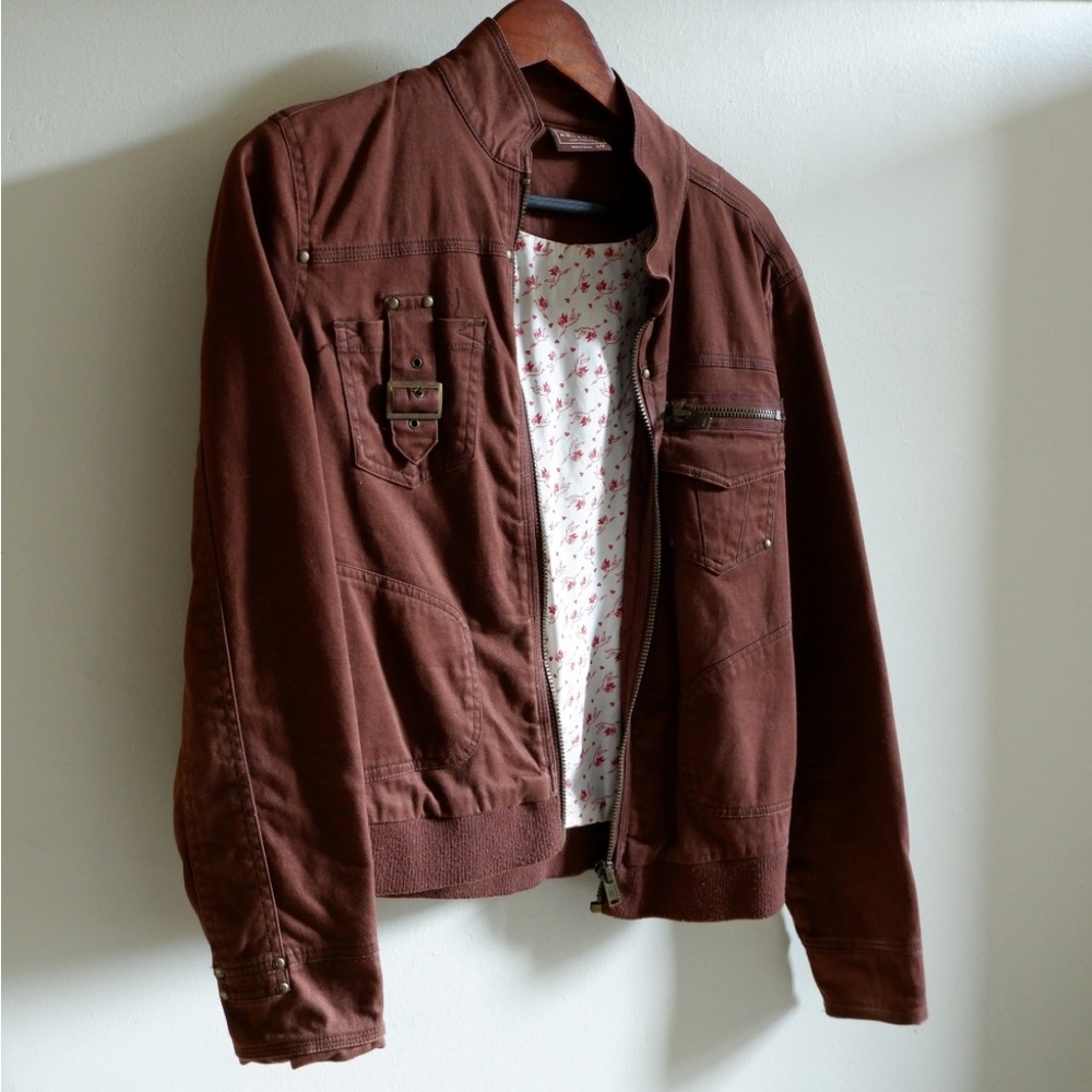 Arizona Jean Company Brown Bomber Jacket